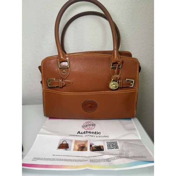 DOONEY & BOURKE Vintage Bag All Weather Leather Satchel 2Way USA 80s 90s Brown** - Picture 6 of 16